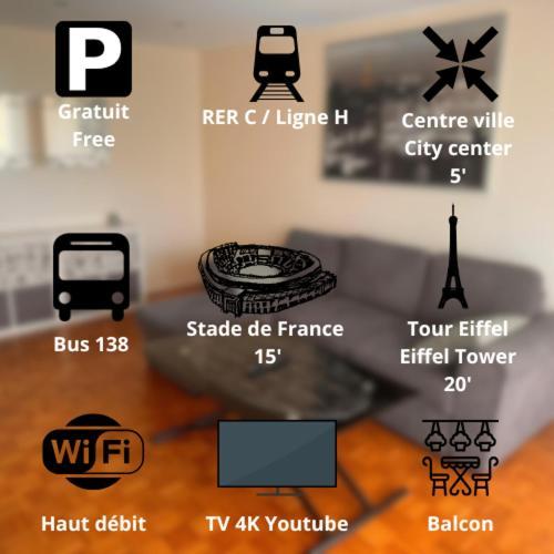 Open 24 7 Apartment Parking 15' Paris 3' Athletica Saint-Gratien  Ngoại thất bức ảnh